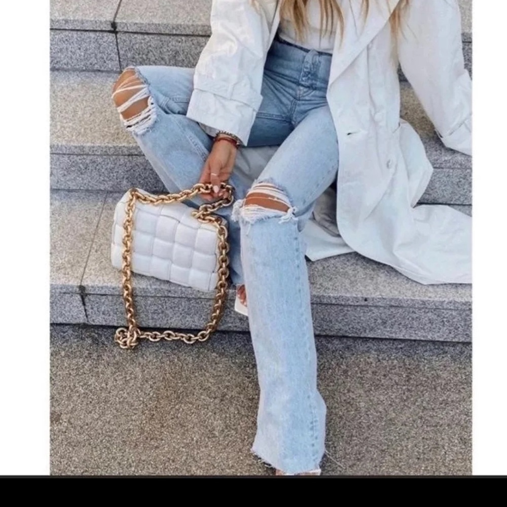 Zara high rise stretch ripped Jeans - Picture 4 of 15
